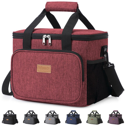 Lifewit Medium Lunch Bag, Insulated Lunch Box, Soft Cooler Cooling Tote for Adult Men Women, Black 12-Can (9L)