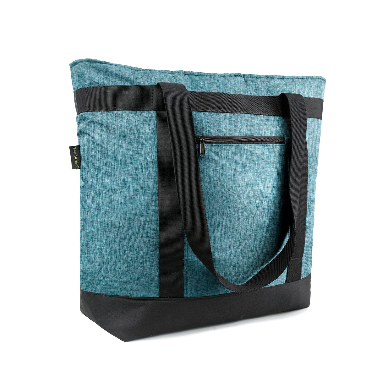 BeeGreen Cooler Bag Soft Insulated Tote for Beach Travel Grocery Shopping Lunch Portable Large Ice Coolers with Handle Hard Freezer Bags with Zippered Top Foldable Leakproof Delivery Totes Moss