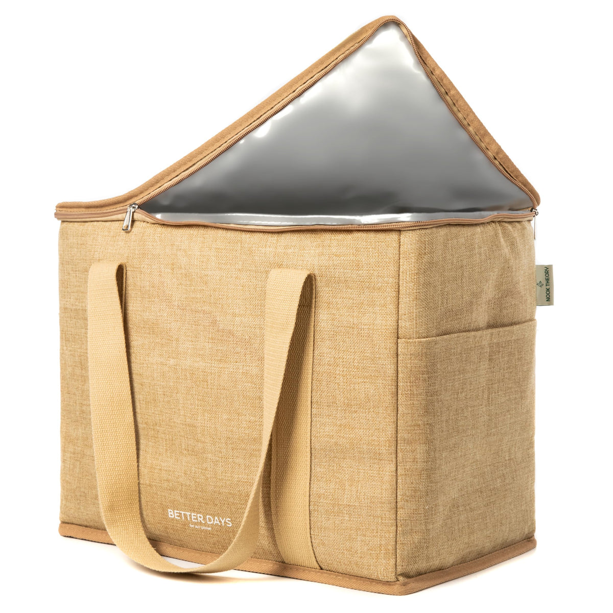 Nook Theory Reusable Insulated Grocery Bag - Leak Proof, X Large Cooler Bag